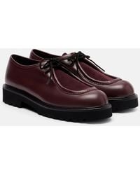 Max Mara - Schnuerschuhe Track Aus Leder Mit Veloursleder - Lyst