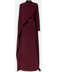 Elie Saab - Vestido De Fiesta Con Capa Y Cinturon - Lyst