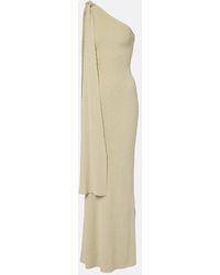 AYA MUSE - Dara One-Shoulder Draped Maxi Dress - Lyst