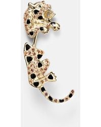 Yvonne Léon - Puce & Dessous Leopard 9Kt Single Earring With Gemstones - Lyst