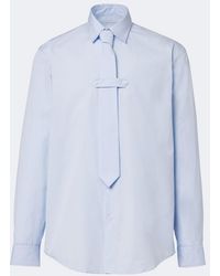Dries Van Noten - Cotton Poplin Shirt With Tie - Lyst