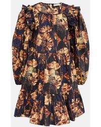 Ulla Johnson - Rhea Floral Cotton Poplin Minidress - Lyst