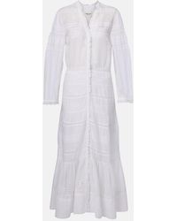 Isabel Marant - Daniva Lace-Trimmed Cotton Maxi Dress - Lyst