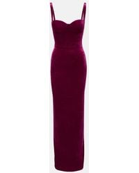 Balenciaga - Open-Back Velvet Gown - Lyst