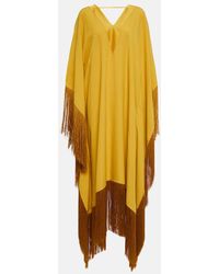 ‎Taller Marmo - Caftano Fringed California in crepe - Lyst