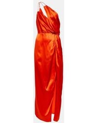 The Sei - One-Shoulder Silk Midi Dress - Lyst
