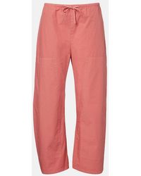 Leset - Kyoto Cropped Cotton Wide-Leg Pants - Lyst