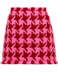 Versace Minifalda de lana - Rojo