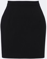 Alessandra Rich - Wool-Blend Crepe Miniskirt - Lyst
