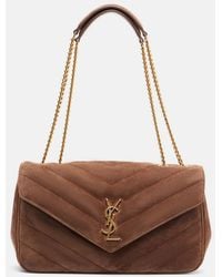 Saint Laurent - Loulou Medium Suede Shoulder Bag - Lyst