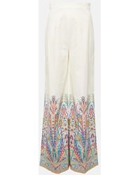 Etro - Botanical-Print Trousers - Lyst
