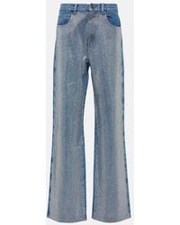 GIUSEPPE DI MORABITO - Embellished High-Rise Wide-Leg Jeans - Lyst