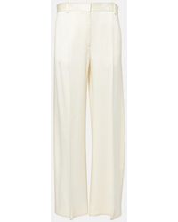 TOTEME - High-Rise Wide-Leg Pants - Lyst