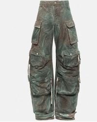 The Attico - Fern Oversized Denim Cargo Pants - Lyst
