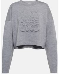 Loewe - Anagram Cropped Sweater - Lyst