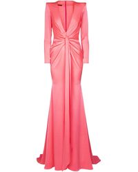 Alex Perry Exklusiv bei Mytheresa – Robe Kingston aus Crêpe - Pink