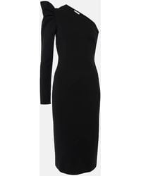 Max Mara - One-Shoulder Ruffled Midi Dress - Lyst