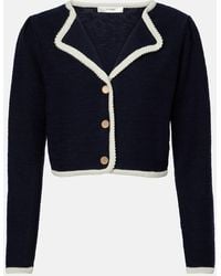 FRAME - Cardigan Corded Cardi Aus Wolle Und Baumwolle - Lyst