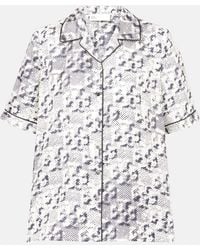 Tory Burch - Silk Shirt With Short Sleeves - Lyst