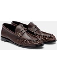 Saint Laurent - Le Loafer Leather Penny Loafers - Lyst
