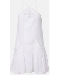 Isabel Marant - Geraldin Lace-Trimmed Cotton Minidress - Lyst