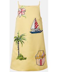 LEO LIN - Leia Beaded Patch-Applique Minidress - Lyst