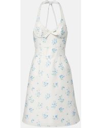ShuShu/Tong - Floral Halterneck Cotton Minidress - Lyst