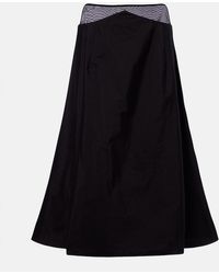 The Row - Irella Cotton Poplin Midi Skirt - Lyst