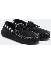Isabel Marant - Fitza Shearling-Lined Suede Loafers - Lyst