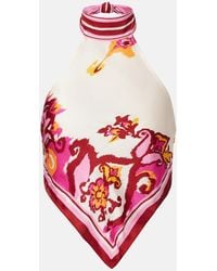 Poupette - Guilia Printed Halterneck Top - Lyst