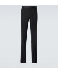 Dolce & Gabbana - Wool And Silk-Blend Tuxedo Pants - Lyst