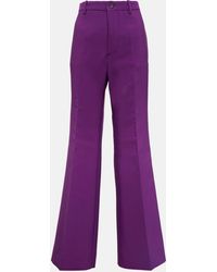 Plan C - High-rise Cady Flared Pants - Lyst