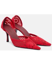 Magda Butrym - Crochet Leather-Trimmed Pumps - Lyst