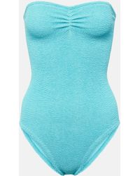 Hunza G - Brooke Strapless Swimsuit - Lyst
