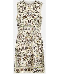Tory Burch - Bedrucktes Minikleid Aus Seide - Lyst