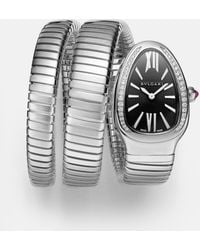 BVLGARI - Uhr Serpenti Tubogas Mit Diamanten Und Rubellit - Lyst
