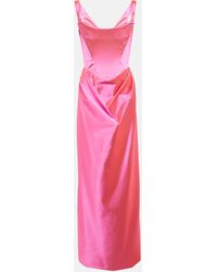 Vivienne Westwood Robe Camille aus Satin - Pink