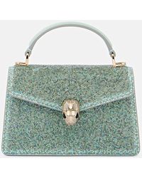 BVLGARI - Serpenti Forever Mini Suede Tote Bag - Lyst