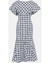 Carolina Herrera - Fitted Wool-blend Midi Dress - Lyst