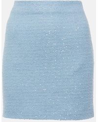 Alessandra Rich - Minirock Aus Tweed Mit Pailletten - Lyst