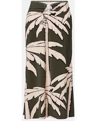 Johanna Ortiz - Printed Gathered Terry Maxi Skirt - Lyst