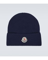 Moncler - Logo Ribbed-knit Cotton Beanie - Lyst