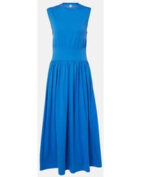TOTEME - Cotton Jersey Midi Dress - Lyst