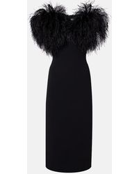 David Koma - Feather-Trimmed Cocktail Dress - Lyst