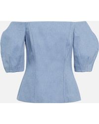 Gabriela Hearst - Ellen Off-shoulder Cotton Top - Lyst