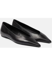 Totême - The Asymmetric Leather Ballet Flats - Lyst