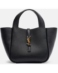 Saint Laurent - Le 5 A 7 Bea Baby Leather Top-Handle Bag - Lyst