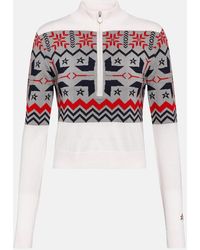 Perfect Moment - Pullover Nordic in lana con mezza zip - Lyst