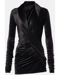 Rick Owens - Magnetic Draped Velvet Top - Lyst