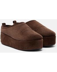Balenciaga - Alaska Suede Platform Mules - Lyst